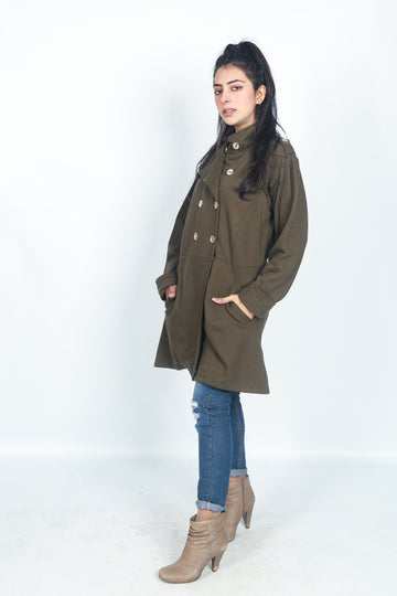 Olive Green Long Jacket